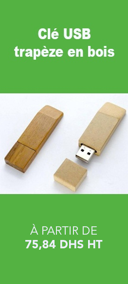 cle usb trapeze en bois