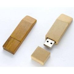 Clé USB trapèze en bois cadeau ecologique maroc